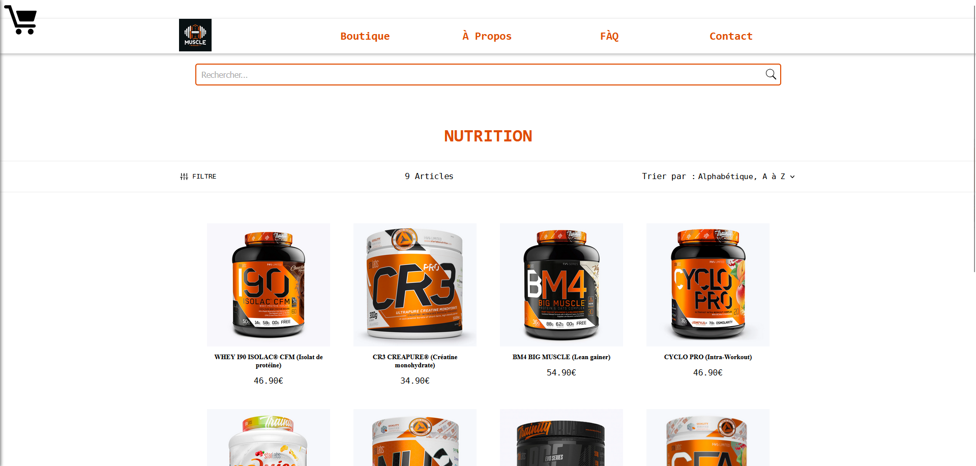 MuscleMarket - Site E-Commerce